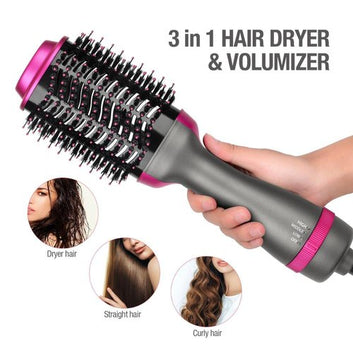 One-Step Hair Dryer, Straightener & Volumizer – Hot Air Brush for Salon-Quality Styling